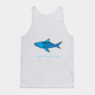 Corloful Shark-Did I shark You origami style Tank Top